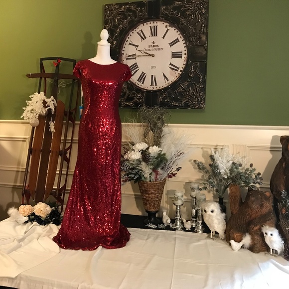 Dresses & Skirts - Red Sequins formal evening gown Prom dress